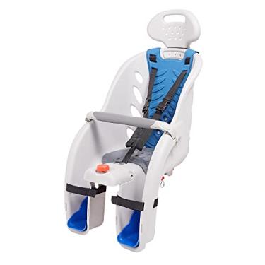 Imagem de Schwinn Assento infantil Deluxe com suporte de bicicleta/assento de bicicleta para crianças, crianças e crianças, arnês de 3 pontos, apoio de cabeça ajustável, barra transversal acolchoada