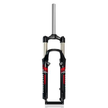 Imagem de Garfo De Suspensão Mtb 26 Ih Garfo Dianteiro De Bicicleta De Montanha 100mm Curso 1 1/8 Tubo Reto Qr 9mm Disco/V Freio Garfo De Liga De Alumínio, Black Red, 26in