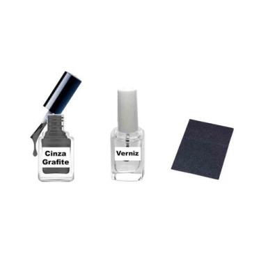 Imagem de Tinta Retoque Tira Risco Carro Kia - Cinza Grafite - Jhow Adesivos