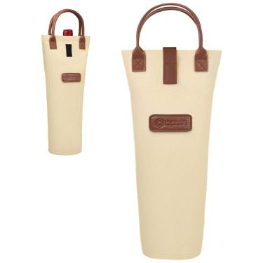 Imagem de Bolsa Térmica OPUX para Transporte de Garrafa de Vinho, Porta-Garrafa Isolado 1L, Ideal para Piqueniques e Praia, Suporte Acolchoado e