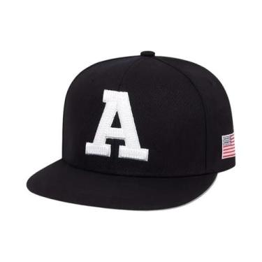 Imagem de Boné De Beisebol Bordado Hip Hop Masculino Algodão Snapback Ajustável 