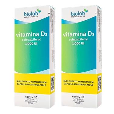 Imagem de Kit 2 Vitamina D3 1000UI 30 Cápsulas