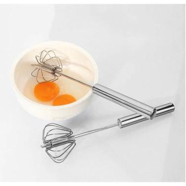 Imagem de Batedor Misturador De Ovos Clara Em Neve Semi Automático Inox - NoBran