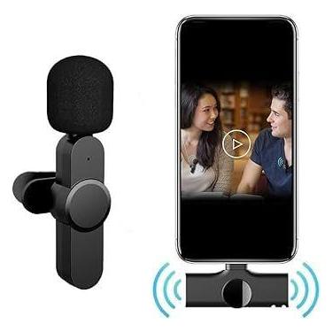 Imagem de Microfone Lapela Celular Sem Fio Duplo compativel iPhone Android Tipoc