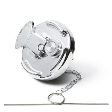 Imagem de JKIANTECH Tampa de combustível diesel sem travamento de 10 cm, compatível com semi-caminhões Peterbilt 330 a 587 1972-2017, tampa de tanque de combustível estilo alavanca de alumínio substitui 11