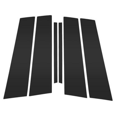 Imagem de TUCKBOLD 6 peças de guarnição da janela do pilar da porta do carro dianteira traseira esquerda direita para Mercedes-Benz GLA 2015-2019 plástico preto