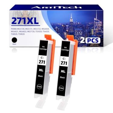 Imagem de ARTITECH Cartucho de tinta de substituição compatível 271XXL para Canon CLI 271 CLI-271XL cartuchos de tinta preta para impressoras Canon PIXMA TS8020 TS9020 MG7720 (preto, pacote com 2 CLI-271XL BK)