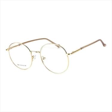 Imagem de Armação Óculos De Grau Feminino Redondo Molly Round Dourado - Palas Ey