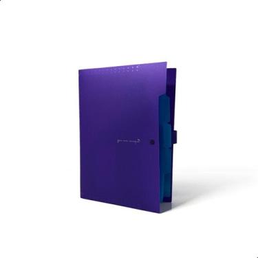 Imagem de Pasta Sanfonada Organizadora Documento Arquivos Escolar A4 5 Divisória