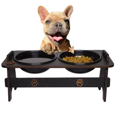 Imagem de Comedouro Duplo Cachorro Pet Gato elevado