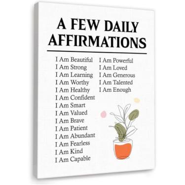 Imagem de YEOION Arte de parede para decoração de parede de escritório, citações positivas, decoração de parede para sala de aula e escola