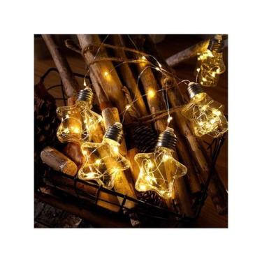 Imagem de Fio De Led Com 10 Lâmpadas Estrelas Fio De Fada ul Natal - Gruposhopmi