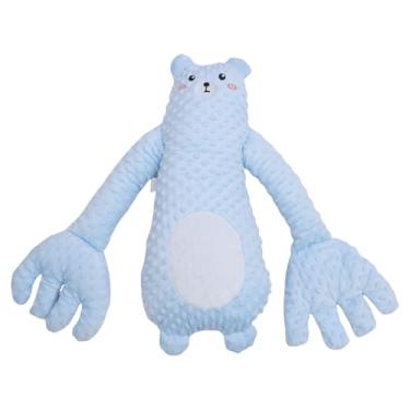 Imagem de Generic Palma para Bebês para Dormir, Travesseiro de Mão Elétrica de bebê Multifuncional Embutido Em Música Sono Companheiro de Ajuda Vermelha Recheio de Feijão para (Urso azul)