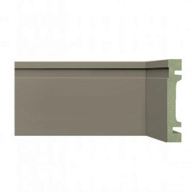 Imagem de Kit Rodapé de MDF 15 Barras Frisadas de 10cm x 2,40m Rende 36 Metros Moldufama Cinza Titanium