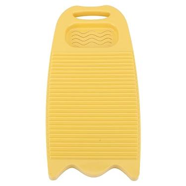 Imagem de TOPINCN Lavagem de Roupas de Plásticos, Tábua de Lavar As Mãos da Prancha de Lavanderia Com Porta -sabão, Ferramenta de Lavagem Portátil para Lavar As Mãos Tool de Roupa de (Amarelo)