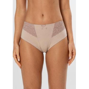 Imagem de Calçola de Cotton com Detalhes em Renda - Gimara, GG, Chocolate