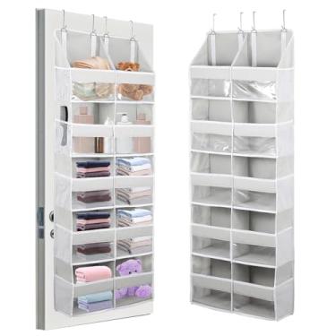 Imagem de Ridering Organizador acima da porta, 5 camadas, armazenamento extra grande atrás da porta de 10 compartimentos para brinquedos, organizador de fraldas com bolsos laterais
