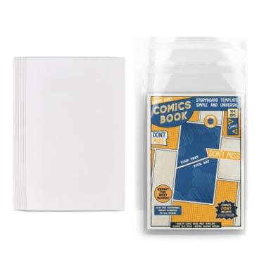 Imagem de Klmnop Bolsas e quadros de quadrinhos atuais, 100 capas transparentes reutilizáveis de quadrinhos e 100 quadros de suporte de quadrinhos para colecionador de livraria (transparente)
