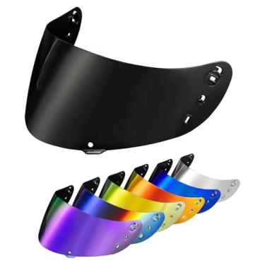 Imagem de PSLER Icon Ic04 Visor - Icon Airflite Ic-04 Visor Motorcycle Helmet Tinted Visor UV Protection Face Shield Replacement for Ic04,Deep Smoke