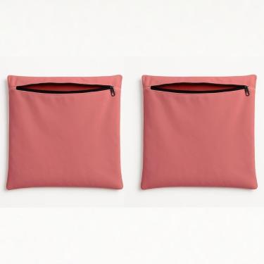 Imagem de Kit 2 Capa De Almofada 42cm Decorativa Suede Sofá Poltrona Rosa