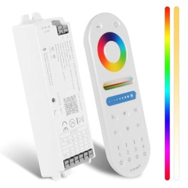 Imagem de Goldlife Kit De Controle Remoto Wi-Fi Rf, 5 Em 1 Dc12-24V C1-1 Led E C1-2 Para Luz Barco, Piscina Rgb Cct Rgbw, Compatível Com Aplicativo Tuya, Alexa Echo, Google Assistant Home Siri