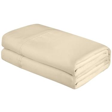 Imagem de Royale Linens Lençol de cima California King – Lençol de cima de microfibra 1800 escovado ultramacio apenas – livre de rugas e resistente a manchas – Lençol superior de qualidade de hotel para cama