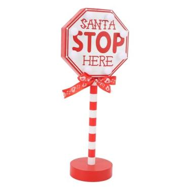 Imagem de Fafeicy Papai Hold Wooden Christmas Desktop Decoration Com Luz Quente LED para Bicicletas de Férias Festivas