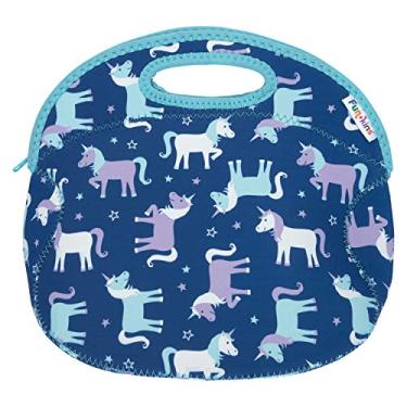Imagem de Lancheira escolar isolada Funkins para crianças – com bolso interno e etiqueta de nome, lavável na máquina, fácil de embalar, (tamanho grande) – unicórnios