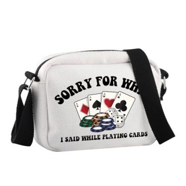 Imagem de Comparing Card Games Gift Sorry For What I Said While Playing Cards Crossbody Bag Card Game Player Gifts, I Said While Hcb