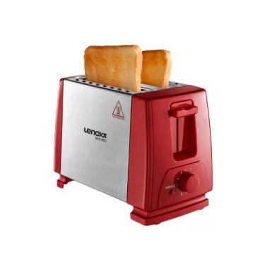 Imagem de Tostadeira Torradeira De Pães Elétrica Automática Lenoxx Duo Red Ptr20