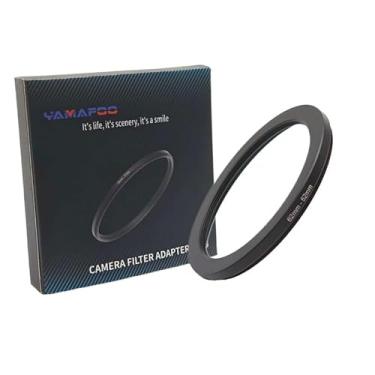 Imagem de Adaptador de anel de metal para cima/para baixo compatível com câmeras mirrorless DSLR Lens, conversor de rosca de filtro UV CPL ND, preto (62-52)