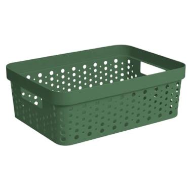 Imagem de Cesto Organizador S/Tampa Armário Lavanderia 20L (46X34) (Verde)