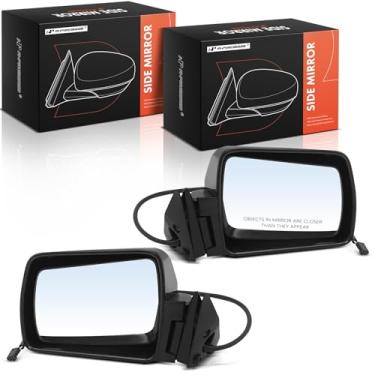 Imagem de A-Premium Par (2) Espelho retrovisor elétrico do lado do motorista e do passageiro - Compatível com Jeep XJ Series Cherokee 1994 1995 1996 - Espelho retrovisor externo externo preto não aquecido