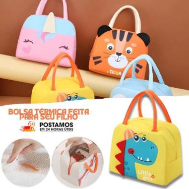 Imagem de Bolsa Térmica Lancheira Infantil Para Escola Portátil Com Isolamento T