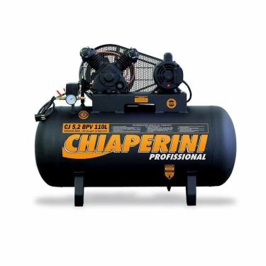 Imagem de Compressor De Ar Baixa Pressão 5,2 Bpv Sem Rodas Trifásico Aberto 1hp 110l 000612 Chiaperini