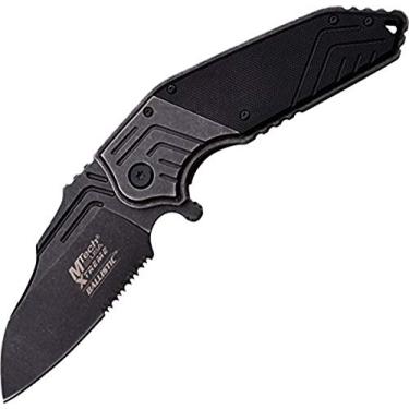 Imagem de MASTER CUTLERY Pasta MX-A823SW 12,7 cm, lâmina de lavagem de pedra, cabo preto G10 com clipe