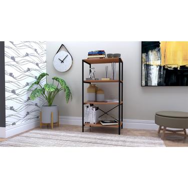 Imagem de Armario Multiuso 5P Padova Maderado Aço Base Preta