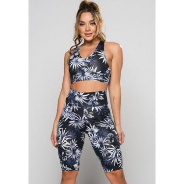 Imagem de Bermuda Suplex Cintura Alta Fitness Feminino Mvb Modas-Feminino