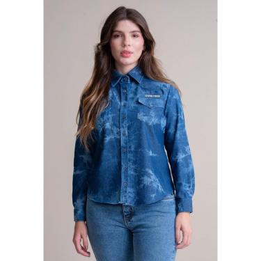 Imagem de CAMISA FEMININA WESTERN TEXAS FARM - PATTERNED - CAF157 - JEANS-Feminino