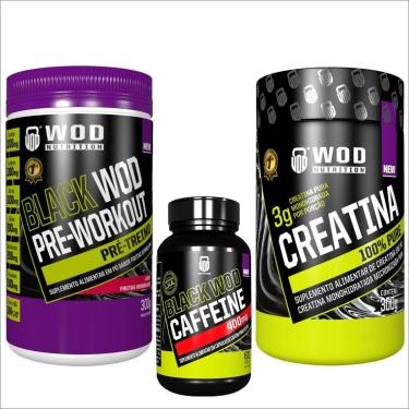 Imagem de Kit Pré-Treino 300g + Creatina300g Pura + Cafeína Caps-Unissex