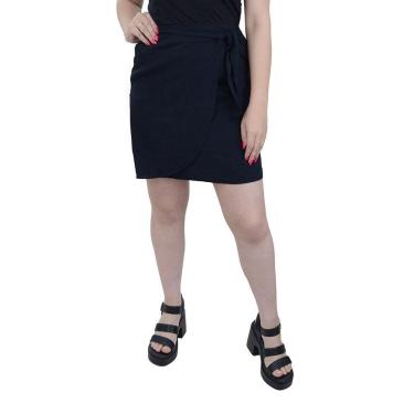 Imagem de Saia Feminina Lunender Rayon Isla Preta - 35553-Feminino