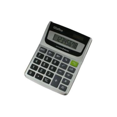 Imagem de Calculadora Eletrônica de Mesa 8 Dígitos - GoOffice - Academia
