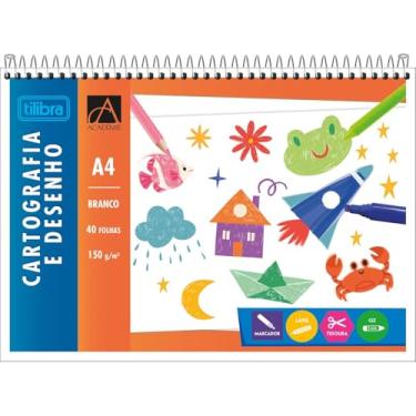 Imagem de Tilibra - Caderno de Cartografia e Desenho A4 Espiral ao Alto Capa Flexível Académie 40 Folhas