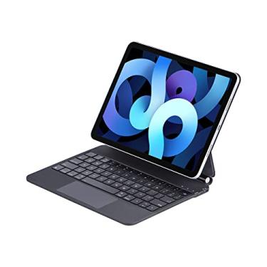 Imagem de Dolpking Capa com teclado para iPad Air 11 polegadas (M3 2025 / M2 2024) e iPad Pro 11 polegadas (4ª/3ª/2ª/1ª geração), capa Magic Keyboard para iPad Air (5/4 gerações) com trackpad multitoque, teclas