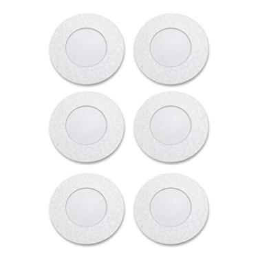Imagem de Conjunto de 6 Pratos de Jantar de Porcelana Rojemac Branco