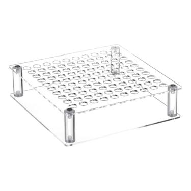 Imagem de Colaxi Suporte para caneta de acrílico com 100 compartimentos, suporte para lápis de sobrancelha, porta-pincéis de maquiagem, organizador transparente para