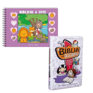 Imagem de KIT BÍBLIA DAS DESCOBERTA PARA MENINAS NTLH e Livro para colorir Bibli