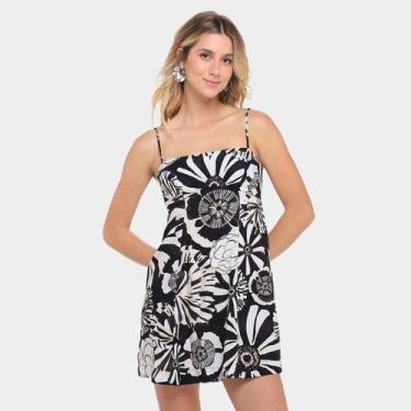 Imagem de Vestido Curto Farm Flora, Preto, G