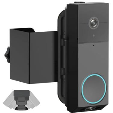 Imagem de Borcorz Suporte ajustável antifurto para campainha Wyze Duo, suporte sem broca para câmera Wyze Duo Cam, ângulo ajustável (45° esquerdo e direito) para locatários de apartamentos