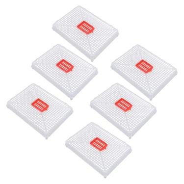 Imagem de aqxreight PLÁSTICA Queen Bee Excluir Queen Bee Gage Cage Com Gaiola Com Fivela Quadrada Grade de Malha Fina para Enxame Artificial de Apicultura Introdução de Rainhas